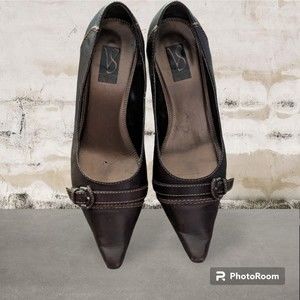 Victoria Spenser Brown Pointed Toe 2" Heel Size 7M Buckle Business Party Shoes